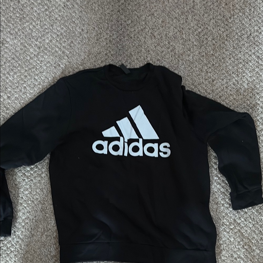 Adidas Black Crewneck with White Logo